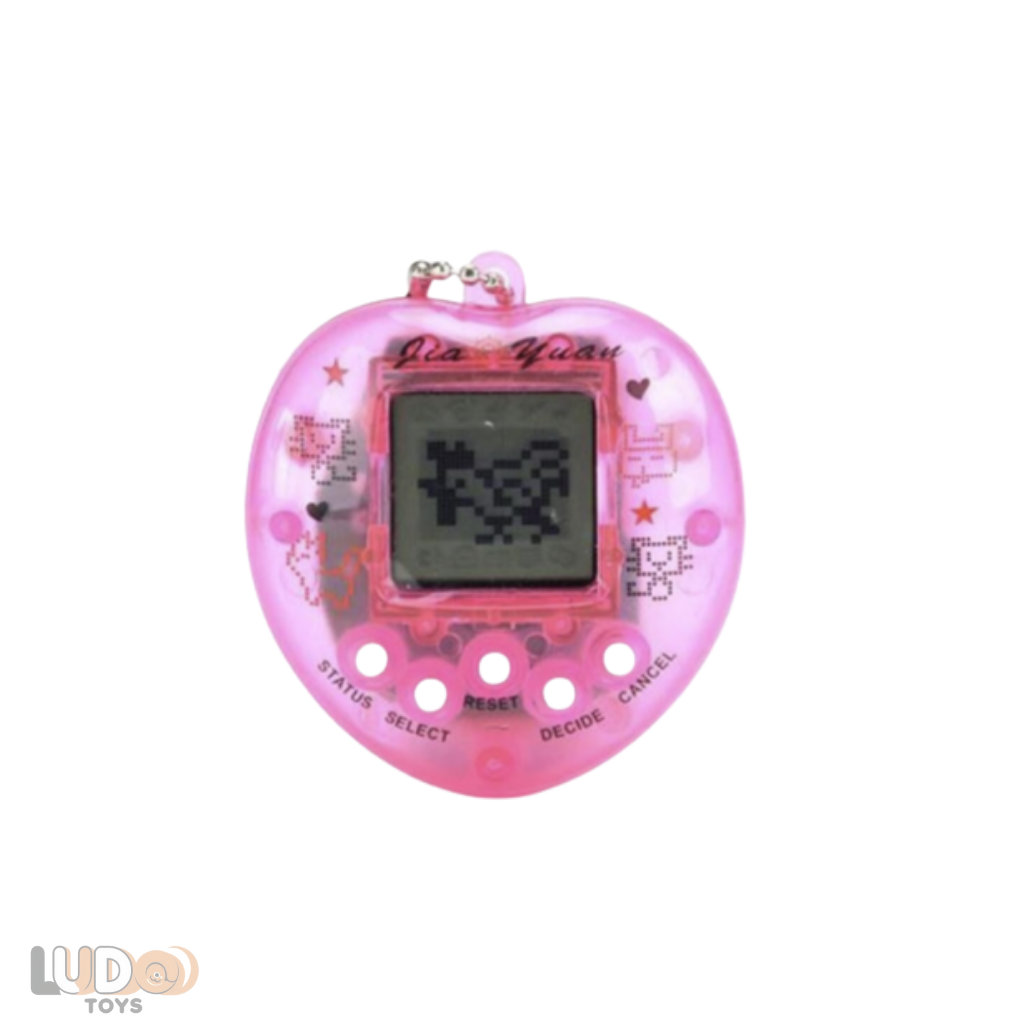 Nostaljik Kalp Sevimli Sanal Bebek — Pembe Dijital Oyun ve Bakım Oyuncağı