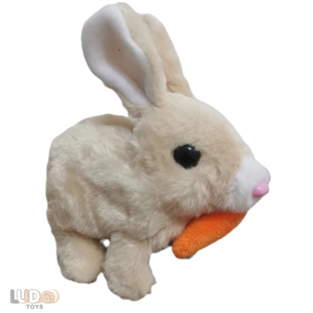 Sesli ve Pilli Zıplayan Peluş Tavşan — Havuçlu Oyuncak