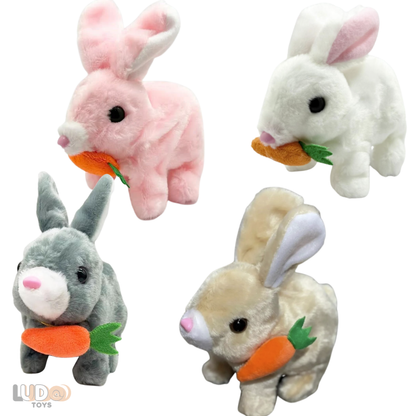 Sesli ve Pilli Zıplayan Peluş Tavşan — Havuçlu Oyuncak