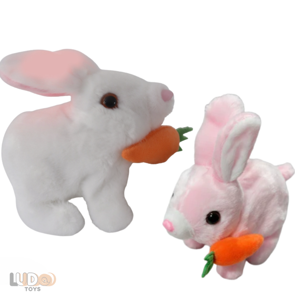 Sesli ve Pilli Zıplayan Peluş Tavşan — Havuçlu Oyuncak