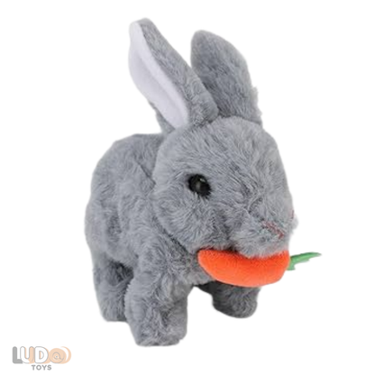 Sesli ve Pilli Zıplayan Peluş Tavşan — Havuçlu Oyuncak